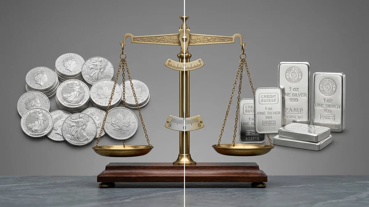 Silbermünzen oder Silberbarren — Vergleich und Entscheidungshilfe