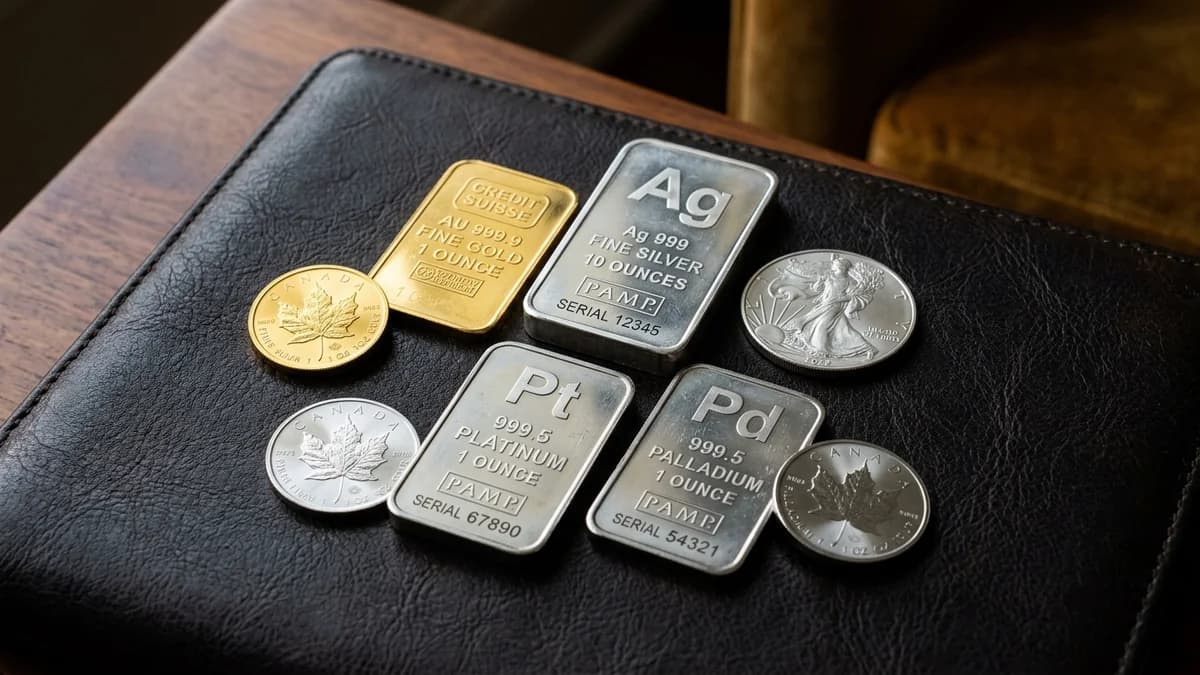 Edelmetalle kaufen – alle 4 Metalle